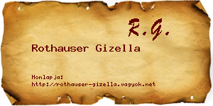 Rothauser Gizella névjegykártya